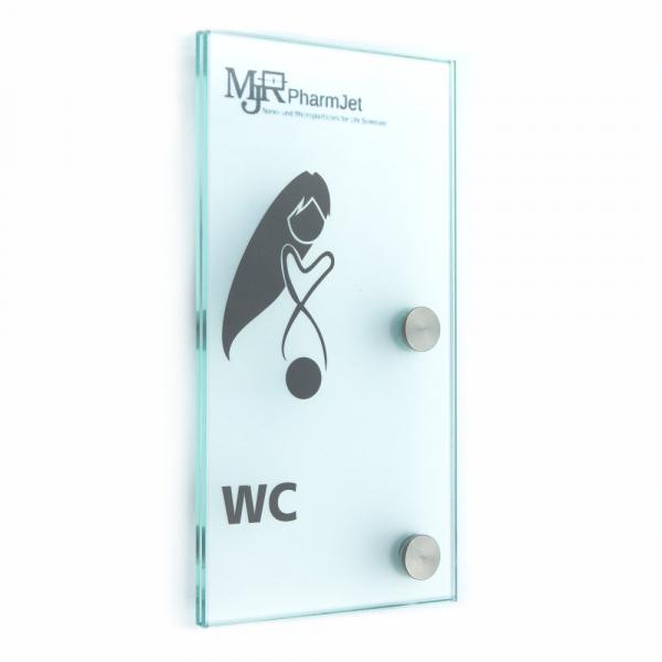 Glasschild Türschild Glasschild Praxisschild Firmenschild
